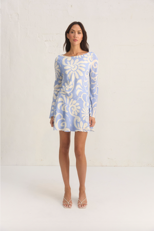 テンポプリントマキシドレス