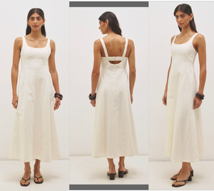 Rosario Ruched Dress - Off-White