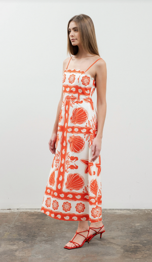 夏の花のペトラ マキシドレス