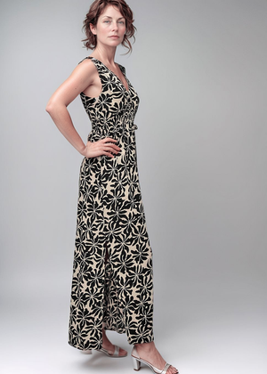Noelle Maxi Dress - Aloha Black