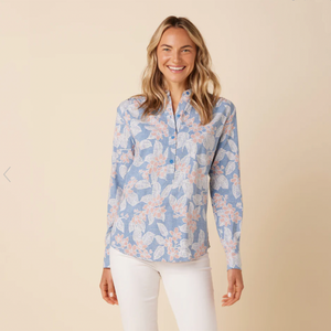 Nupolupolu  Henley Shirt - Nautical Blue