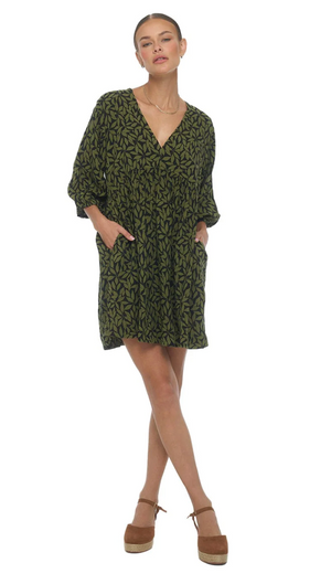 Nysa Mini Dress in Petaline Black