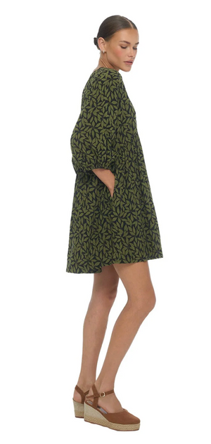 Nysa Mini Dress in Petaline Black