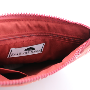 Ohia Flower Neoprene Pouch Red - Water Resistant