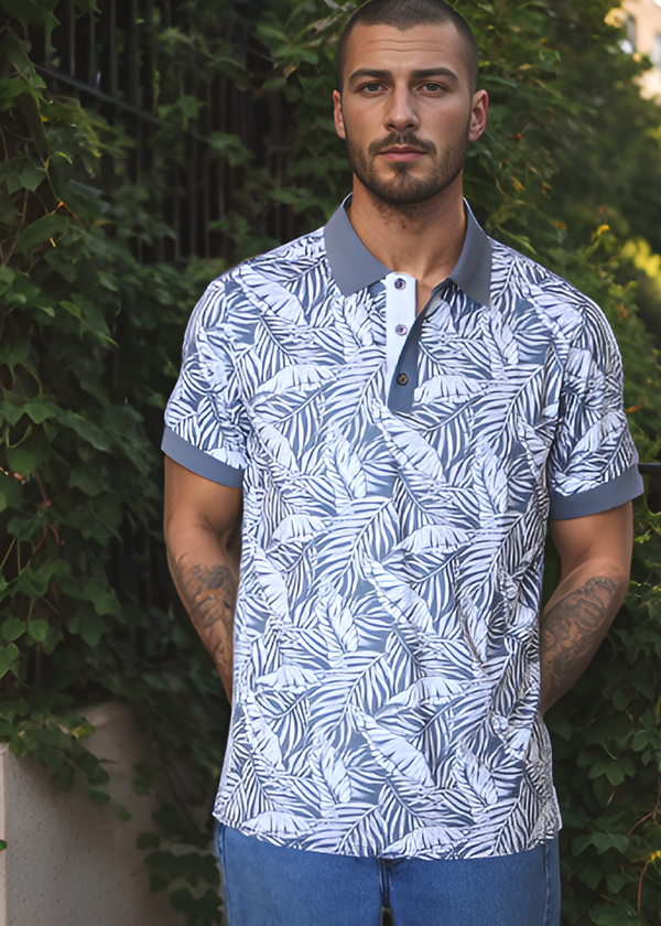 Aloha Palms Performance Polo - Deep Grey