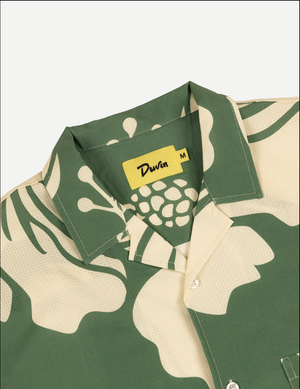 Paradise Leisure Stretch Button-Up in Green