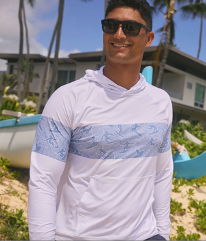 Hawaiian Surf Riders Performance Hoodie - White