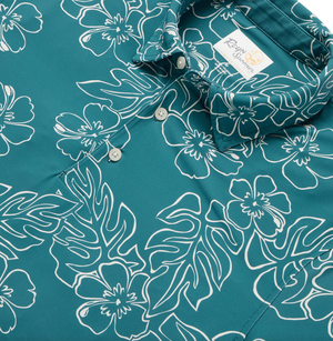 Hibiscus Monstera Performance Polo - Hydro