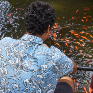 Koi Stream - Dusty Blue