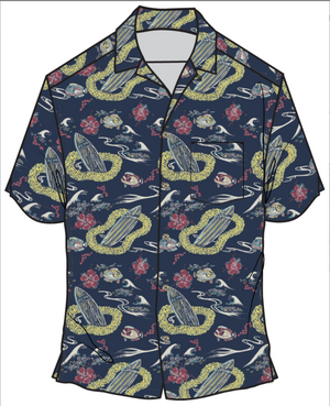 Surf Club Camp Shirt - Navy