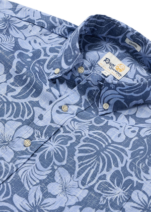 Puamana Boys Button Front - Blue Horizon