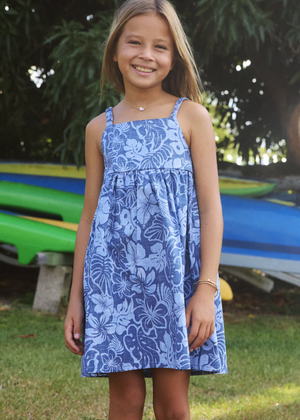 Puamana Girls Sundress - Blue Horizon