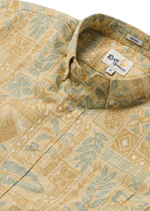 TAHITIAN TAPA - Dusty Yellow