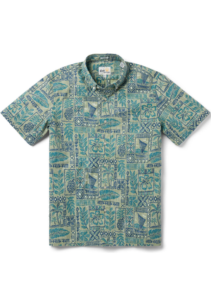 TAHITIAN TAPA - Olive