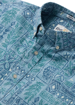 TAHITIAN TAPA - Surf Blue