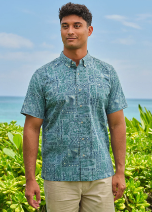 TAHITIAN TAPA - Surf Blue