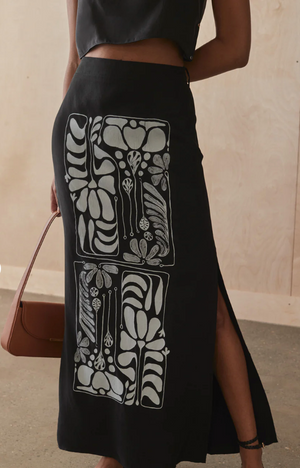 The Rosetta Maxi Skirt in Botanical