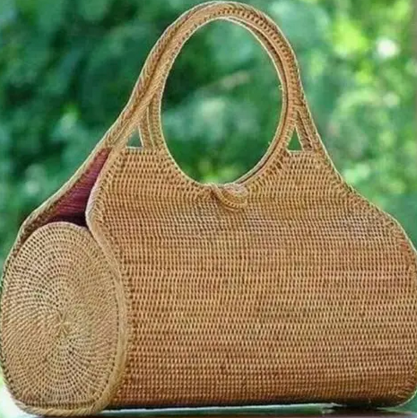 Ata Vine Handwoven Roll Handbag