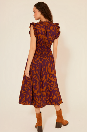 Paseo de Oro Midi Dress - Flutter