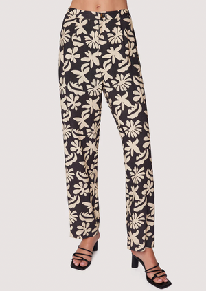 Tropic Flair Pant - Black & Cream