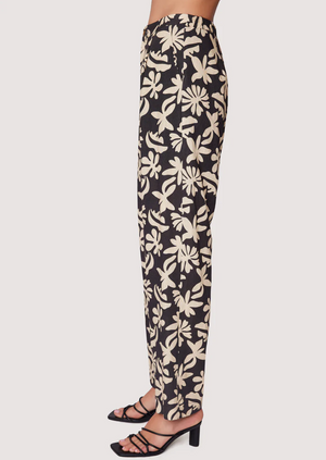 Tropic Flair Pant - Black & Cream