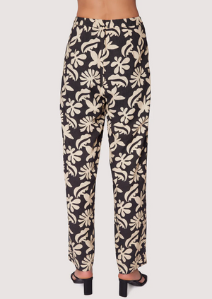 Tropic Flair Pant - Black & Cream