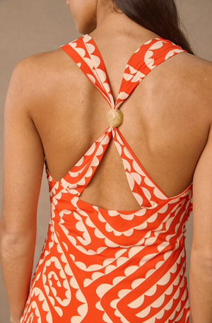 Tempo Print Maxi Dress