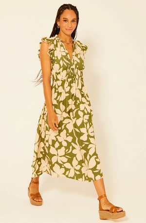 Paseo de Oro Midi Dress - Cedar