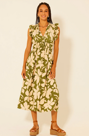Paseo de Oro Midi Dress - Cedar