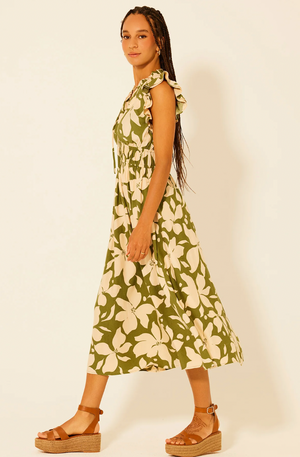 Paseo de Oro Midi Dress - Cedar