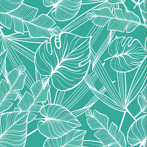 Island Wrap Skirt - Tropical Foliage Teal