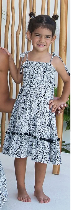 Olivia Girls Dress - Savanae Off White
