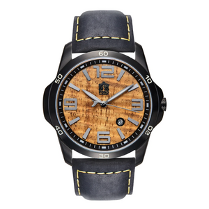 Hawaiian Koa Wood Face Watch 42mm - New Surfrider Black