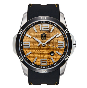 Hawaiian Koa Wood Face Watch 42mm - New Surfrider Chrome