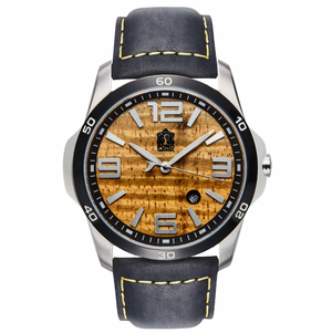 Hawaiian Koa Wood Face Watch 42mm - New Surfrider Chrome