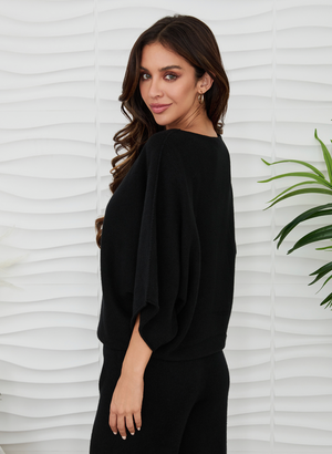 Batwing Sleeve Knit Top