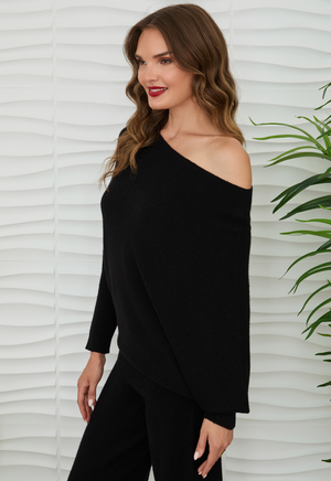 Asymmetrical Sweater Knit Top