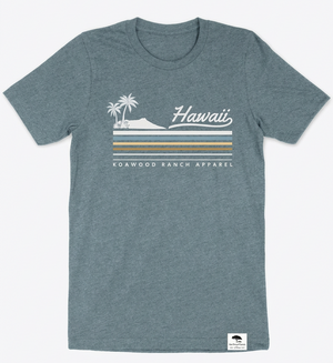 Hawaii Rainbow Short Sleeve Tee - Heather Slate