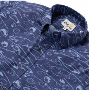 Fisherman's A-Lure Performance Button Front - Navy