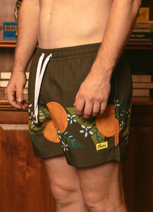 Tropical Orange Swim Short