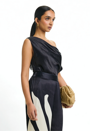 Alba Top in Solid Noir