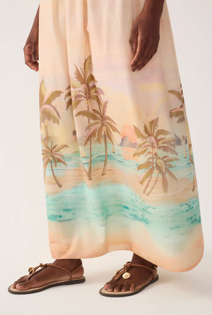 Tropical Embroidered Maxi Dress