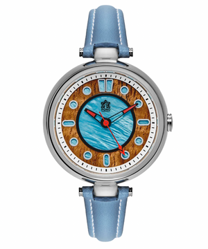 Fissure 8 Automatic Womenʻs Koa Wood and Abalone Watch - 34mm