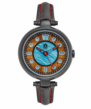 Fissure 8 Automatic Womenʻs Koa Wood and Abalone Watch - 34mm