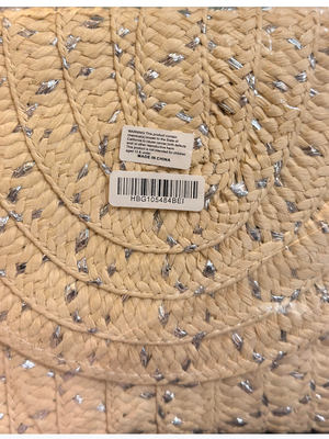 Straw Woven Silver Accents Clutch Bag