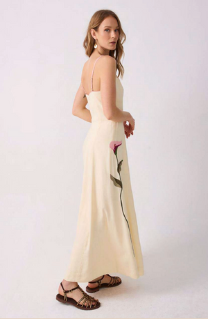 Embroidered Flora Maxi Dress