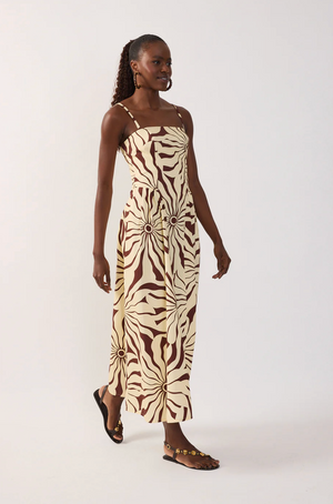 Alvorecer Square Neck Maxi Dress