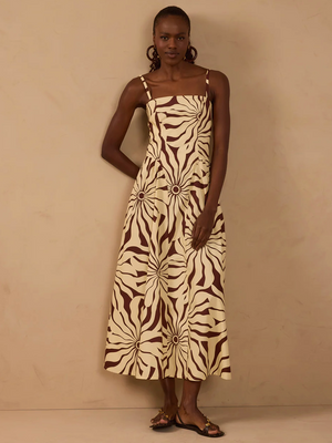 Alvorecer Square Neck Maxi Dress