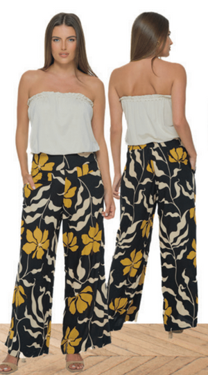 Johanna Pant in Fleur Black