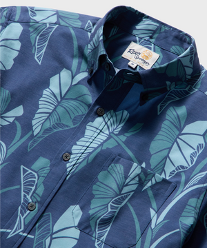Trailing Taro Performance Button Front - Navy
